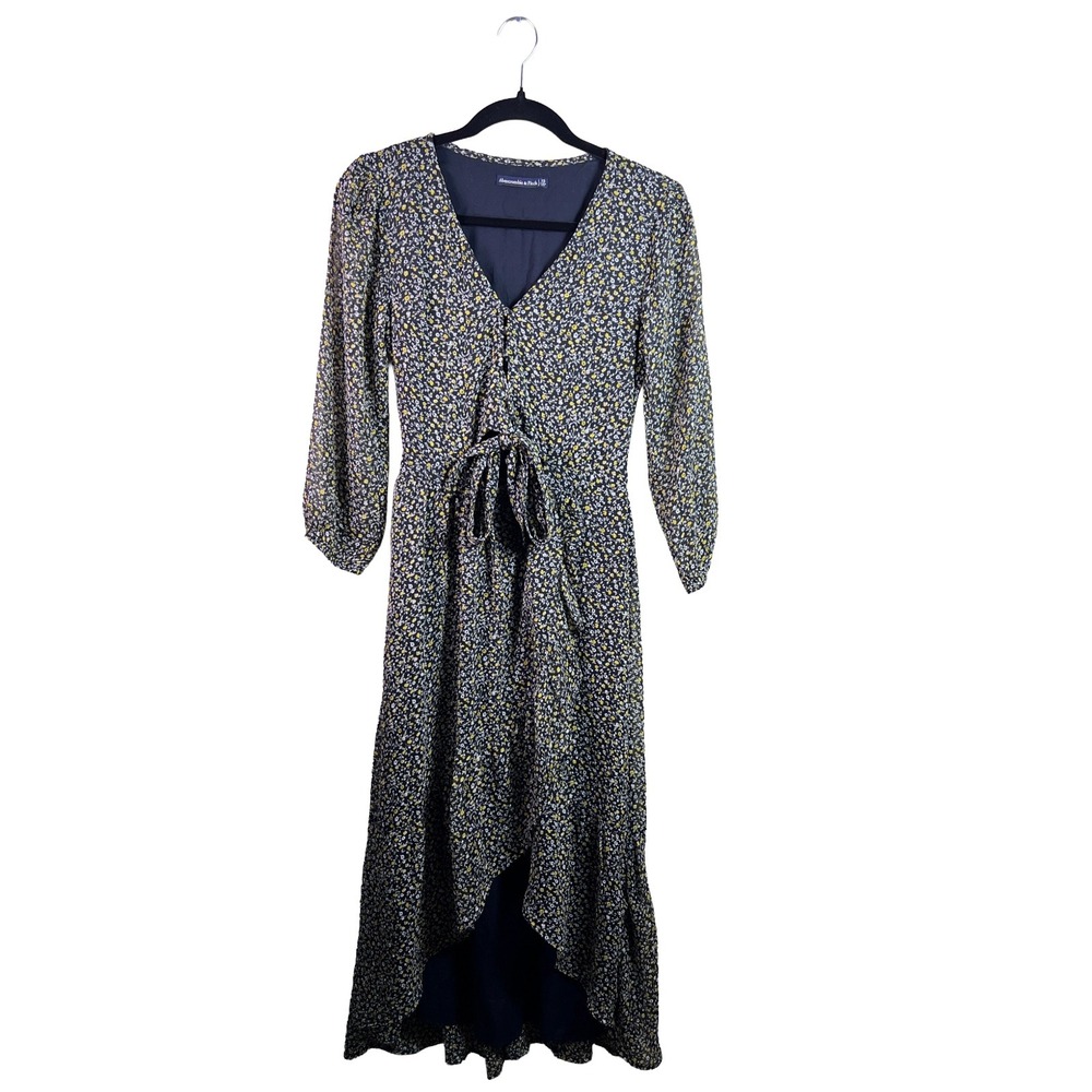 Abercrombie & Fitch Floral High Low Midi Dress Women's XS Cottagecore Boho